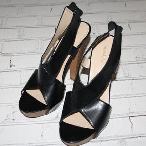 Beautiful black and brown heels by Nine & co Size 8.5